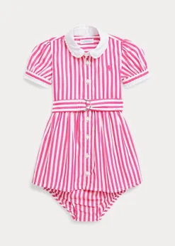 Belted Cotton Shirtdress & Bloomer