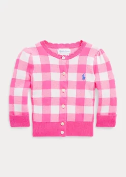 Gingham Cotton Cardigan