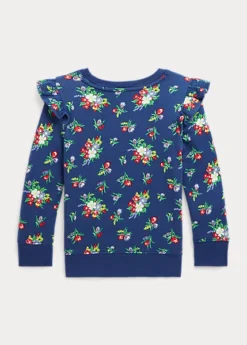 Floral Ruffled Spa Terry Sweatshirt -Family Flair Sales Store s7 1476191 alternate1