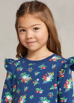 Floral Ruffled Spa Terry Sweatshirt -Family Flair Sales Store s7 1476191 alternate2