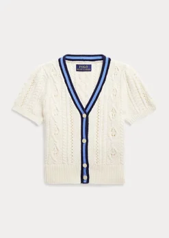 Cotton Short-Sleeve Cricket Cardigan