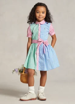 Gingham Cotton Poplin Shirtdress
