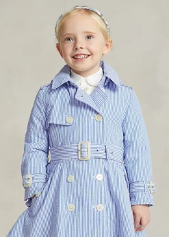 Seersucker Hooded Trench Coat -Family Flair Sales Store s7 1476225 alternate2