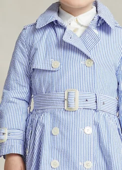 Seersucker Hooded Trench Coat -Family Flair Sales Store s7 1476225 alternate3