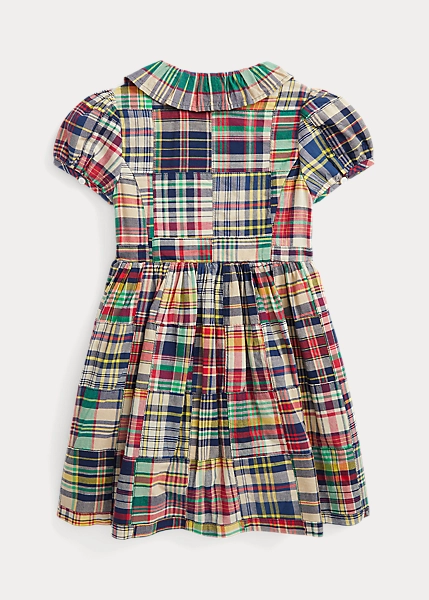 Ruffled Patchwork Madras Wrap Dress 2 Ruffled Patchwork Madras Wrap Dress - Image 2