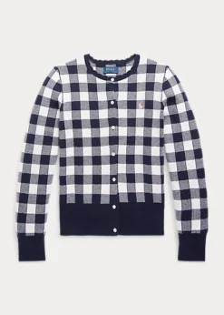 Gingham Cotton Cardigan