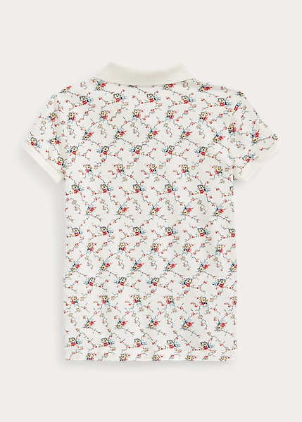 Floral Stretch Mesh Polo Shirt 2 Floral Stretch Mesh Polo Shirt - Image 2