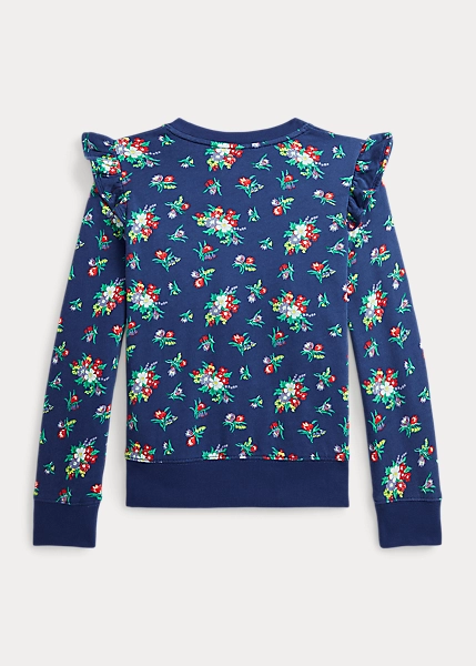 Floral Ruffled Spa Terry Sweatshirt 2 Floral Ruffled Spa Terry Sweatshirt - Image 2
