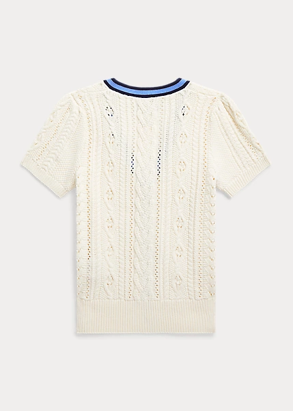 Cotton Short-Sleeve Cricket Cardigan 2 Cotton Short-Sleeve Cricket Cardigan - Image 2