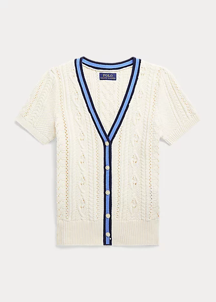 Cotton Short-Sleeve Cricket Cardigan 1 Cotton Short-Sleeve Cricket Cardigan