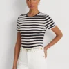 Striped Stretch Cotton Tee