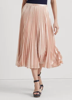 Pleated Metallic Chiffon Skirt -Family Flair Sales Store s7 1476760 alternate1