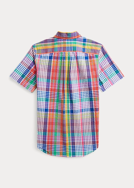 Plaid Seersucker Short-Sleeve Shirt 2 Plaid Seersucker Short-Sleeve Shirt - Image 2