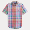Plaid Seersucker Short-Sleeve Shirt