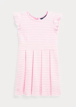 Striped Ottoman-Ribbed Dress