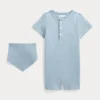 Ribbed Cotton Shortall & Bib Set