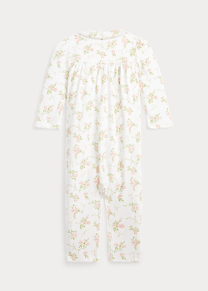 Floral Cotton Interlock Coverall 2 Floral Cotton Interlock Coverall - Image 2