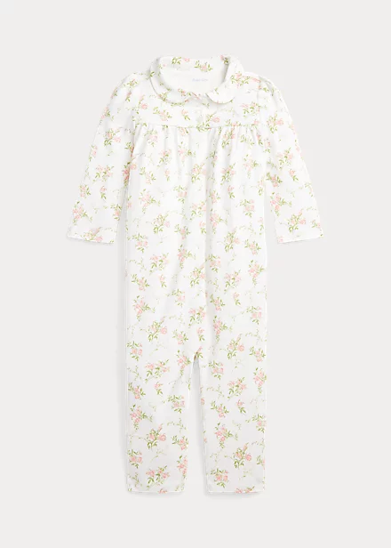 Floral Cotton Interlock Coverall 1 Floral Cotton Interlock Coverall