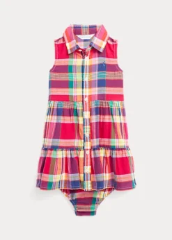 Cotton Madras Shirtdress And Bloomer
