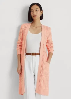 Linen-Cotton Cable-Knit Cardigan