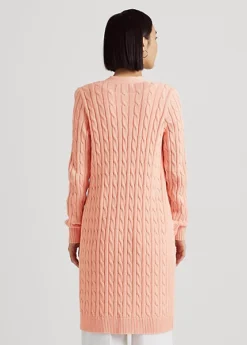 Linen-Cotton Cable-Knit Cardigan -Family Flair Sales Store s7 1477640 alternate3