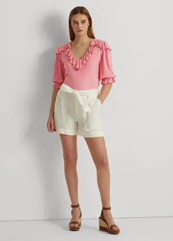 Ruffle-Trim Jersey Top -Family Flair Sales Store s7 1477655 alternate1