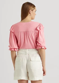 Ruffle-Trim Jersey Top -Family Flair Sales Store s7 1477655 alternate3