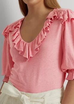 Ruffle-Trim Jersey Top -Family Flair Sales Store s7 1477655 alternate4