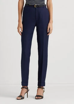 Linen-Blend Twill Ankle Trouser -Family Flair Sales Store s7 1477668 alternate1