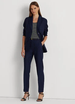 Linen-Blend Twill Blazer -Family Flair Sales Store s7 1477669 alternate1