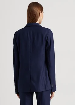 Linen-Blend Twill Blazer -Family Flair Sales Store s7 1477669 alternate3