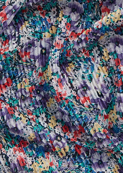 Camila Pleated Floral Scarf 3 Camila Pleated Floral Scarf - Image 3