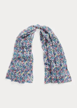 Camila Pleated Floral Scarf