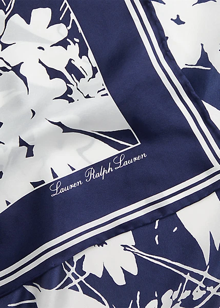 Harper Floral Silk Twill Square Scarf 3 Harper Floral Silk Twill Square Scarf - Image 3