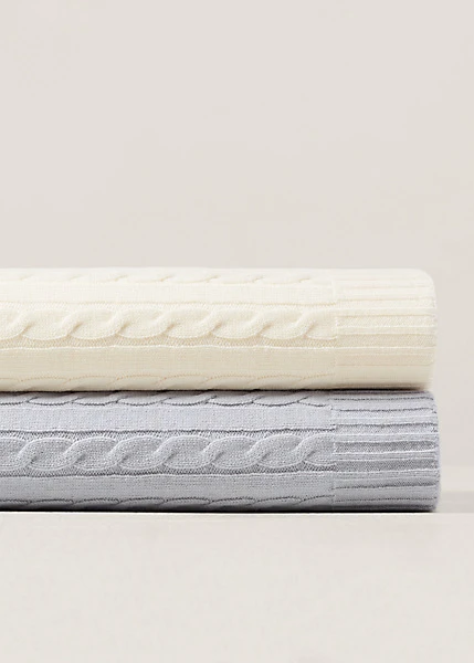 Ralph Lauren Home Garrett Cable-Knit Blanket 4 Ralph Lauren Home Garrett Cable-Knit Blanket - Image 4