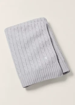Ralph Lauren Home Garrett Cable-Knit Blanket