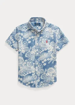 Floral Cotton Oxford Short-Sleeve Shirt