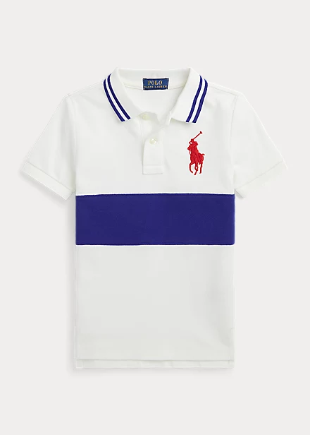 Big Pony Colour-Blocked Mesh Polo Shirt 1 Big Pony Colour-Blocked Mesh Polo Shirt